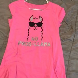 No prob lama pink shirt 18 plus